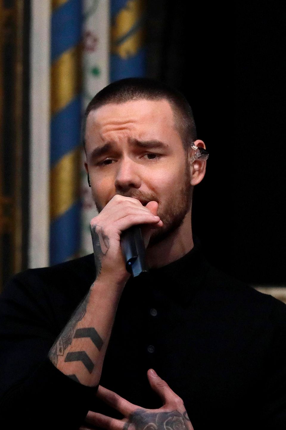 Ein Pop-Star in der Kirche: "One Direction"-Sänger Liam Payne singt in der Westminster Abbey.