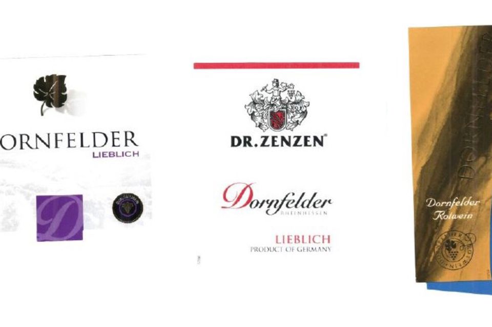 Rückruf: Dornfelder Rotwein Etiketten Dornfelder Rotwein Etiketten