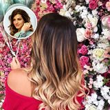 Auf Instagram postet der Social Media Star dieses Foto von ihrem neuen Look. Ihre Haare sind dank Extensions wieder deutlich länger und in den Spitzen auch heller.