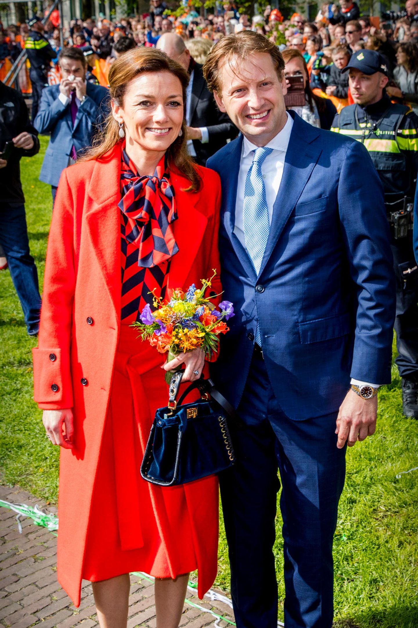 27. April 2018   Prinzessin Aimée und Ehemann Prinz Floris erweisen dem König die Ehre.