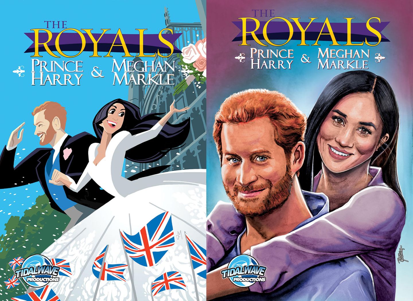 Passend zur kommenden Hochzeit sind einige Comicbände über die stürmische Romanze von Prinz Harry und Meghan Markle veröffentlicht worden. Bitte mehr davon!