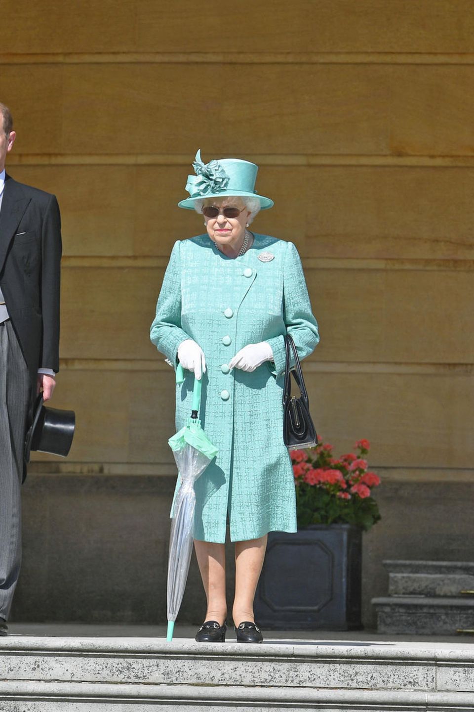 Sophie, Countess von Wessex, Prinz Edward, die Queen und Prinz Andrew stehen für die Gäste Spalier Sophie, Countess von Wessex, Prinz Edward, die Queen und Prinz Andrew stehen für die Gäste Spalier