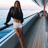 Das deutsche Model Lorena "Rae" Rape verbringt während der Filmfestspiele in Cannes Zeit mit Leo DiCaprio + Co. Klar, dass sie diese Erinnerungen festhalten muss und in einem sommerlichen Look auf der Luxusjacht posiert. 