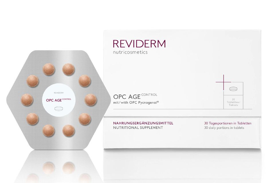 Nahrungsergänzungsmittel: Pflanzlicher Radikalfänger "OPC Age Control"-Tabletten von Reviderm, 30 Stück, ca. 60 Euro Pflanzlicher Radikalfänger "OPC Age Control"-Tabletten von Reviderm, 30 Stück, ca. 60 Euro