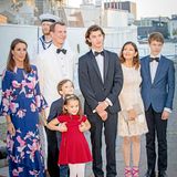 Die royale Patchwork-Familie: (v.l) Prinzessin Marie, Prinz Joachim, Prinz Henrik, Prinz Nikolai, Gräfin Alexandra (Prinz Nikolais Mutter) und Prinz Felix. Nikolai und Felix stammen aus Prinz Joachims erster Ehe mit Gräfin Alexandra. 