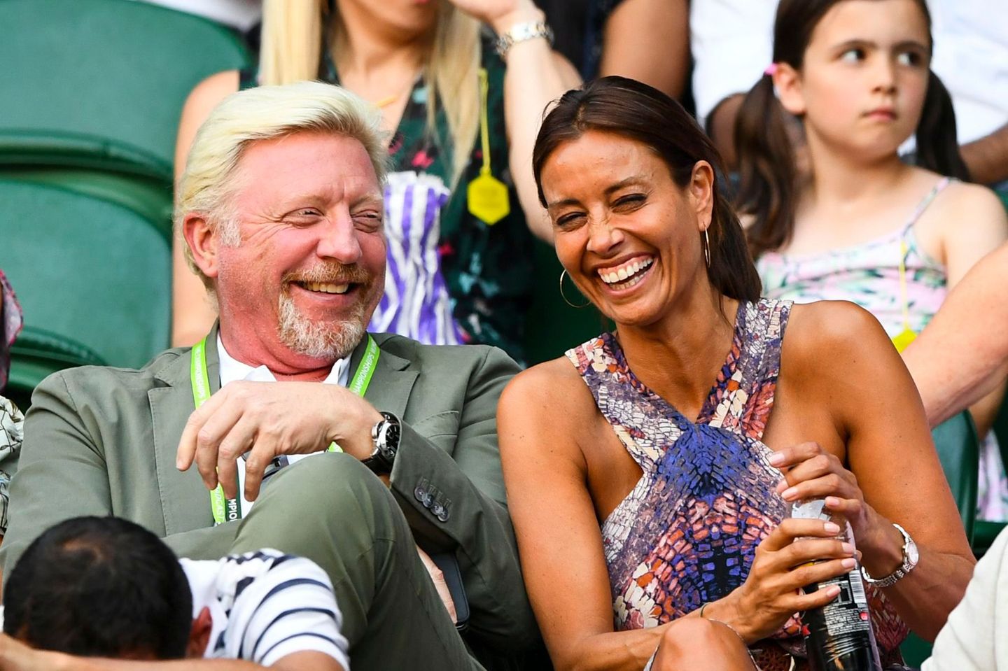 Boris Becker hat Spaß mit Moderatorin Melanie Sykes