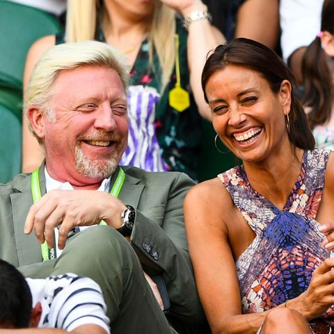 Boris Becker hat Spaß mit Moderatorin Melanie Sykes
