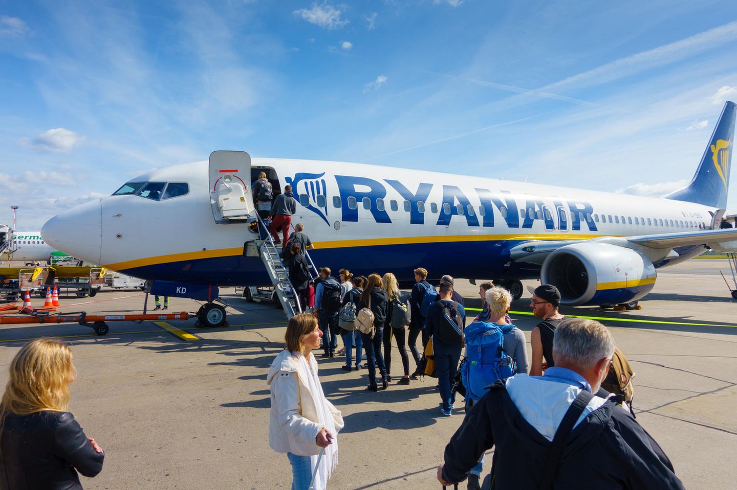 Eine Maschine der Fluggesellschaft Ryanair. 