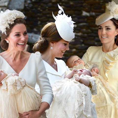 Herzogin Catherine mit ihren Kindern Prinz Louis, Prinzessin Charlotte und Prinz George