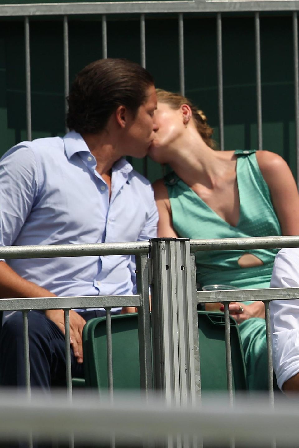 Kunsthändler Vito Schnabel mit Freundin Amber Heard beim Tennisturnier in Wimbledon, 2018 Kunsthändler Vito Schnabel mit Freundin Amber Heard beim Tennisturnier in Wimbledon, 2018