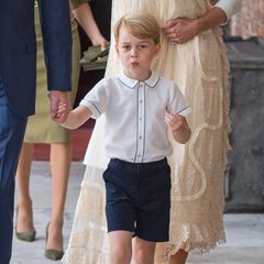 9. Juli 2018  Der kleine Frechdachs Prinz George bei der Taufe seines Bruders Prinz Louis. 