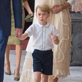 9. Juli 2018  Der kleine Frechdachs Prinz George bei der Taufe seines Bruders Prinz Louis. 