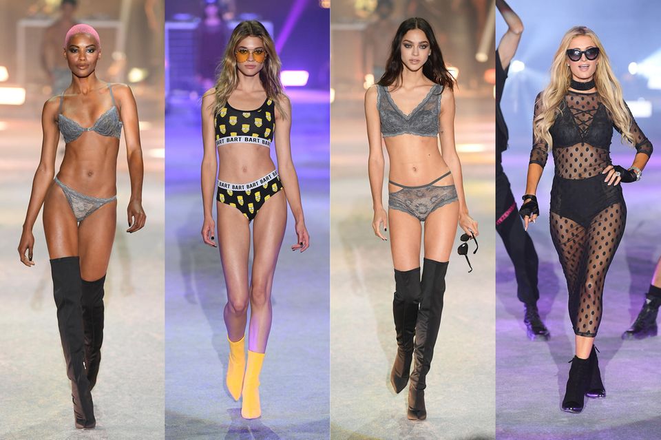 Kolumne: Fashion Friday: Models wie Sharam Diniz (links) und Zhenya Katava (2. v. rechts) sind nicht nur auf Instagram wahre Stars, sondern natürlich auch auf dem Catwalk. Während sie die sinnliche Unterwäsche von Tezenis' Herbst-/Winterkollektion 2018 präsentieren, zeigt ein anderes Girls die Simpson-Pieces aus der Capsule Collection. Zum Abschluss rockt dann Paris Hilton noch einmal den Runway. Models wie Sharam Diniz (links) und Zhenya Katava (2. v. rechts) sind nicht nur auf Instagram wahre Stars, sondern natürlich auch auf dem Catwalk. Während sie die sinnliche Unterwäsche von Tezenis' Herbst-/Winterkollektion 2018 präsentieren, zeigt ein anderes Girls die Simpson-Pieces aus der Capsule Collection. Zum Abschluss rockt dann Paris Hilton noch einmal den Runway.