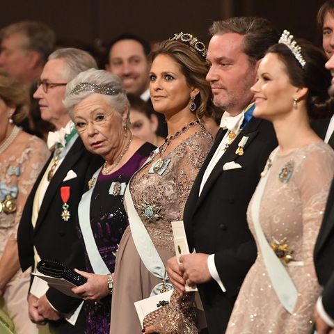Die schwedischen Royals: Prinzessin Christina, Prinzessin Madeleine, Chris O'Neill und Prinzessin Sofia (v.l.n.r.)