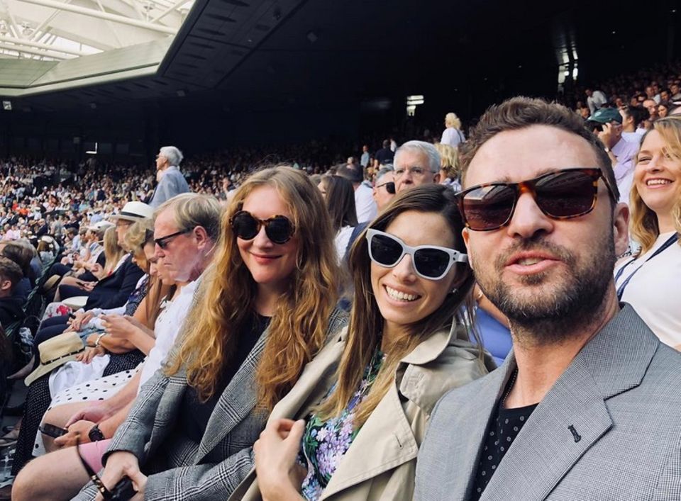 10. Juli 2018 Justin Timberlake und Jessica besuchen das Wimbledon Tennisturnier und schießen ein Selfie. 
