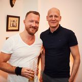 Smile! Peter Breiling (HSE24) und J. Oliver Braunoeder (Lacoste)