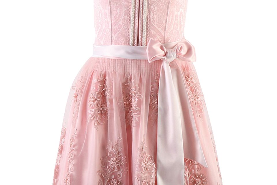 Modetrends auf dem Oktoberfest: Servus, Rosi: Dirndl "Rosé Glow" mit perlenverzierter Tüllschürze aus der "Essential Collection" von Krüger by Victoria Swarovski, ca. 270 Euro Servus, Rosi: Dirndl "Rosé Glow" mit perlenverzierter Tüllschürze aus der "Essential Collection" von Krüger by Victoria Swarovski, ca. 270 Euro