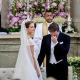 Erste Ehekrise? Nein, das sind Tränen der Rührung von Chris O´Neill bei seiner Hochzeit mit Prinzessin Madeleine.