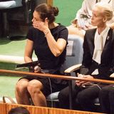 Bei einer Gedenkfeier zu Ehren des verstorbenen Generalsekretärs Kofi Annan in New York kommen Prinzessin Victoria die Tränen. 