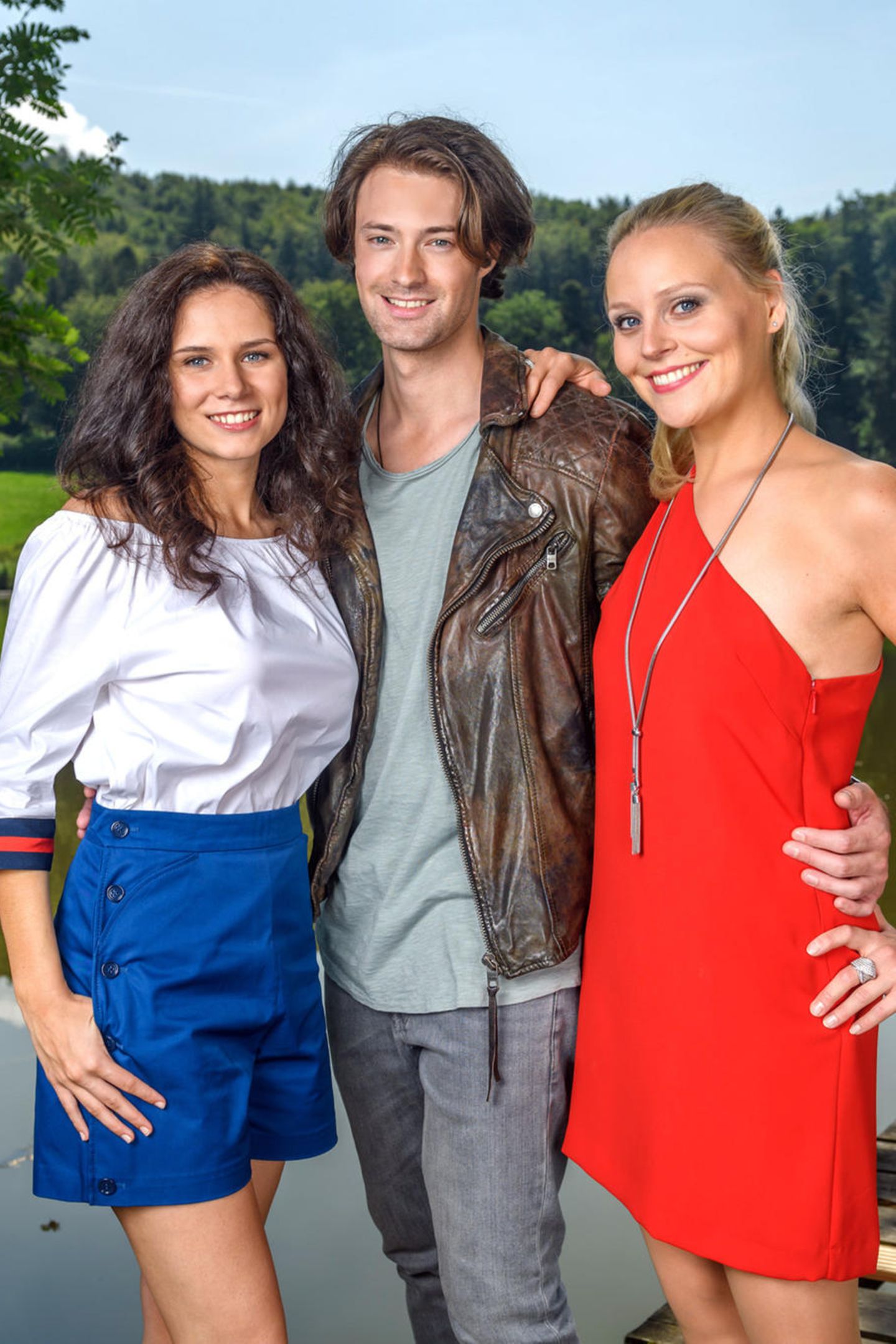 In "Sturm der Liebe"-Staffel 15, die am 28. Oktober 2018 startet, spielen Helen Barke, Julian Schneider und Jenny Löffler (v.l.n.r.) das Liebes-Trio