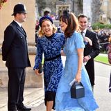 Die Laune könnte trotz des windigen Wetters gar nicht besser sein, auch nicht bei Prinz Harrys Ex-Freundin Cressida Bonas.