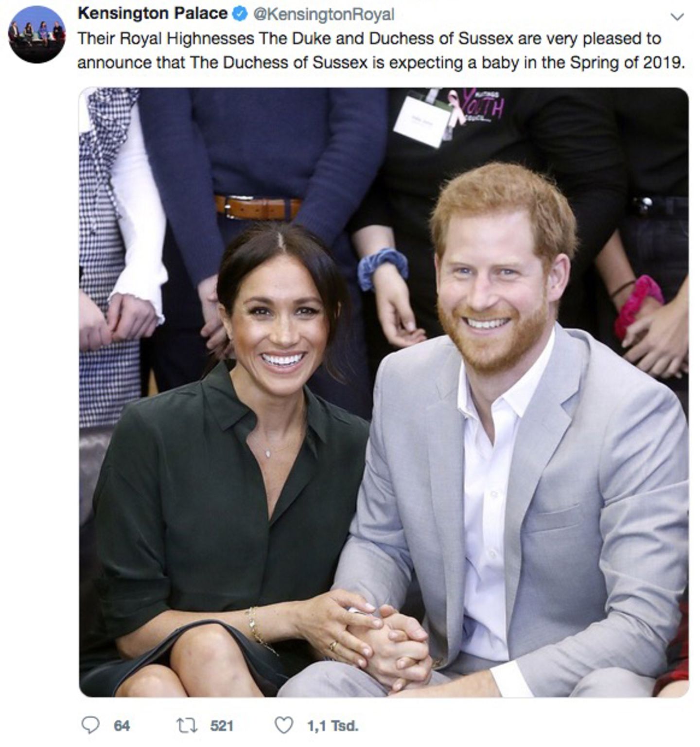 15. Oktober 2018  Diese Nachricht wurde mit Freude erwartet: Der Palast hat bestätigt, dass Herzogin Meghan und Prinz Harry ihr erstes gemeinsames Kind erwarten. 
