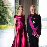 15. November 2018   Neue offizielle Bilder zum belgischen Königstag: Philippe und Mathilde von Belgien zeigen sich in royaler Pracht. 