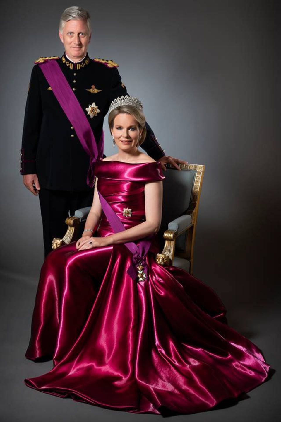 15. November 2018   König Philippe und Königin Mathilde posieren anlässlich des belgischen Königstags.