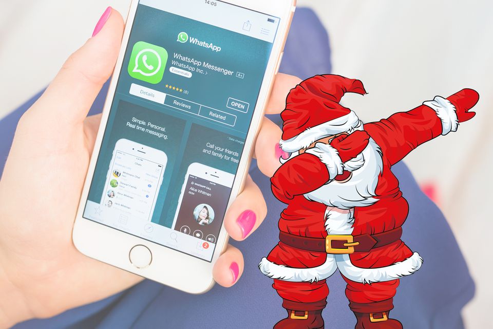 Ein Weihnachtsmann als Profilfoto bei WhatsApp könnte für Ärger sorgen