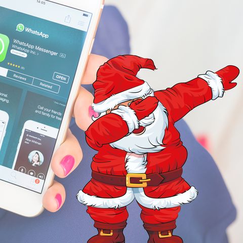 Ein Weihnachtsmann als Profilfoto bei WhatsApp könnte für Ärger sorgen