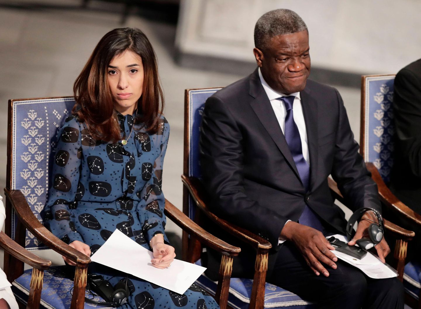 Der diesjährige Friedensnobelpreis geht an die irakische Menschenrechtsaktivistin Nadia Murad und an den kongolesischen Arzt Denis Mukwege.