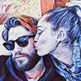 September 2017  Das Paar mal anders: Liam Hemsworth und Miley Cyrus als Cartoon-Zeichnung.