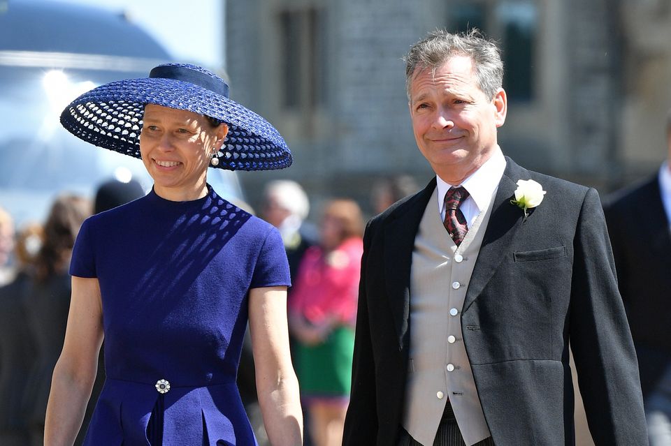 Lady Sarah Chatto und Ehemann Daniel besuchen im Mai 2018 die Hochzeit von Prinz Harry und Meghan Markle