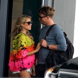 4. Januar 2018   Vor ihrem Hotel in Miami teilen Moderatorin Sylvie Meis und Filmproduzent Bart Willemsen einen liebevollen Moment.