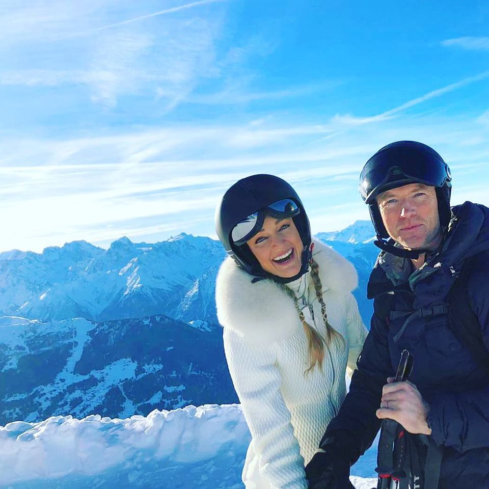 27. Dezember 2018   Storm und Ronan Keating genießen die tolle Aussicht während ihres Skiausflugs.