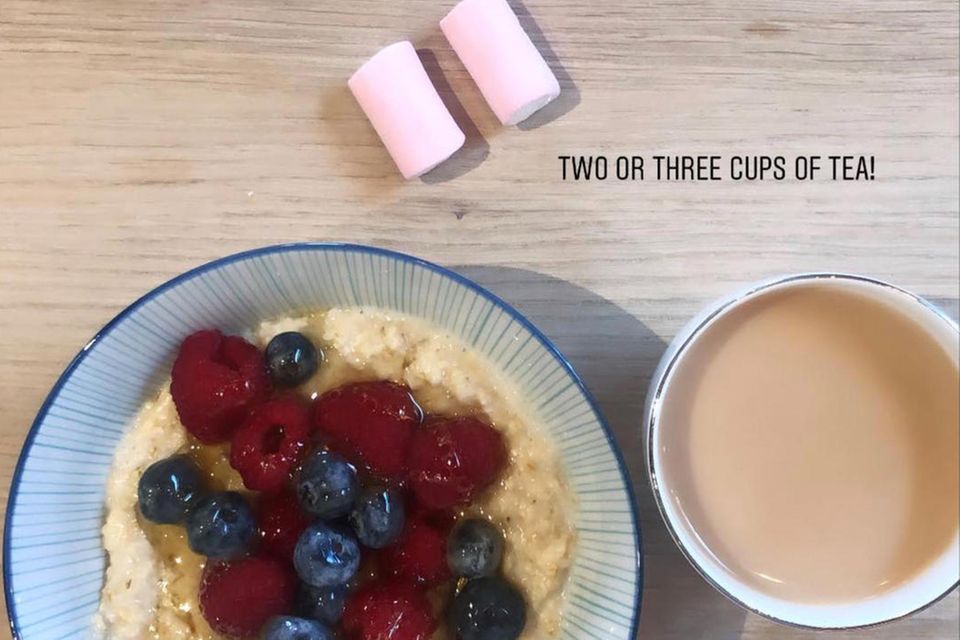 Vogue Williams' Food Journal: Porridge, Tee und Marshmallows zum Frühstück
