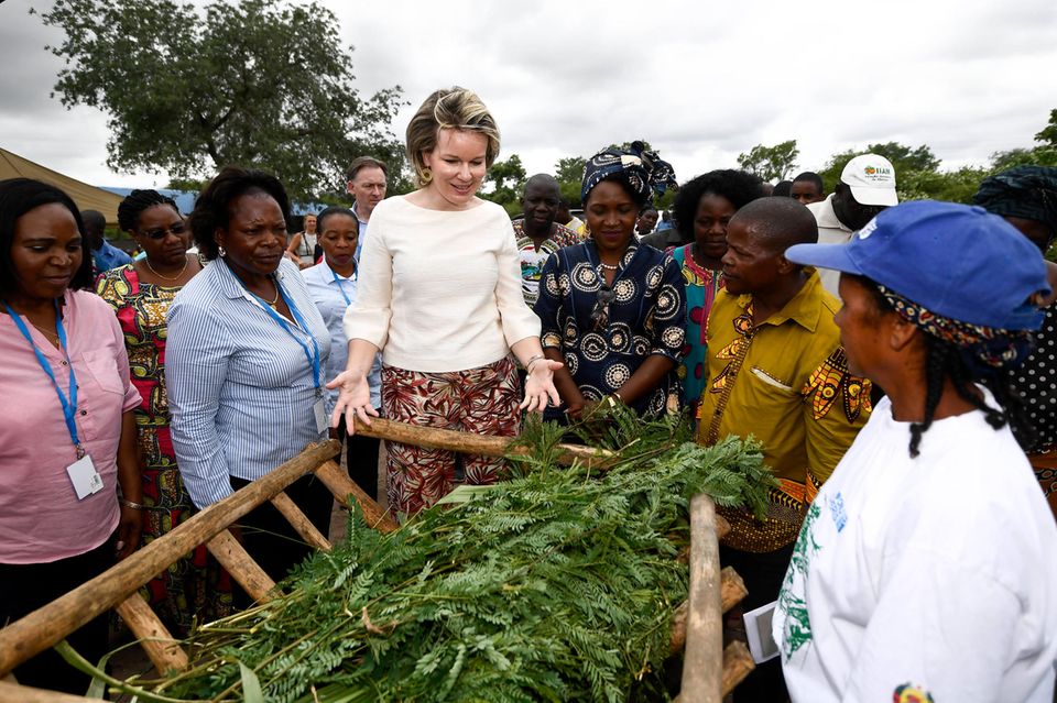 In Chinhacanine macht sich Mathilde ein Bild vom Projekt der "Women Group Farming UN WOMEN". Es soll Frauen in dem Land dazu befähigen, nachhaltige Landwirtschaft zu betreiben. In Chinhacanine macht sich Mathilde ein Bild vom Projekt der "Women Group Farming UN WOMEN". Es soll Frauen in dem Land dazu befähigen, nachhaltige Landwirtschaft zu betreiben.