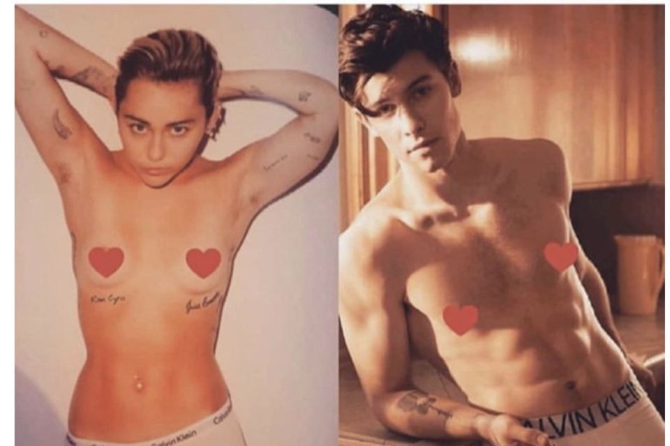 News: Miley Cyrus parodiert die Calvin-Klein-Kampagne von Shawn Mendes Miley Cyrus parodiert die Calvin-Klein-Kampagne von Shawn Mendes