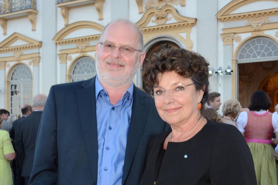 Johann Böhmer und Monika Baumgartner bei einem Empfang im Schloss Schleissheim 2016