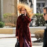Bei den Dreharbeiten zu ihrer HBO-Serie "The Undoing" wird die Frisur von Hollywoodstar Nicole Kidman ordentlich durchgepustet. 