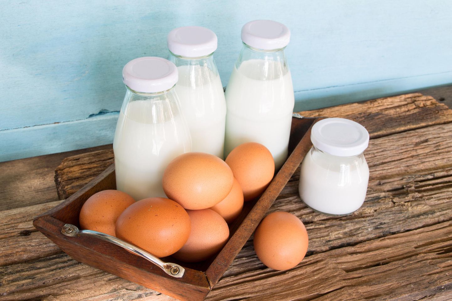 Nahrungsmittel wie Milch und Eier sind mögliche Allergene