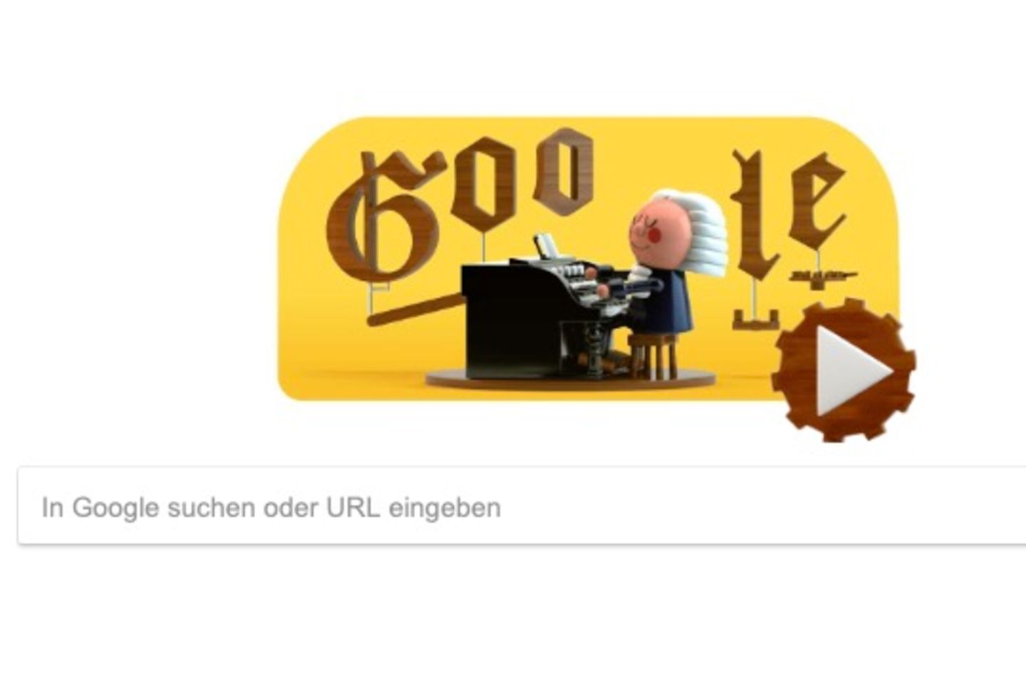 Mit dem Google Doodle soll der Geburtstag von Johann Sebastian Bach gefeiert werden