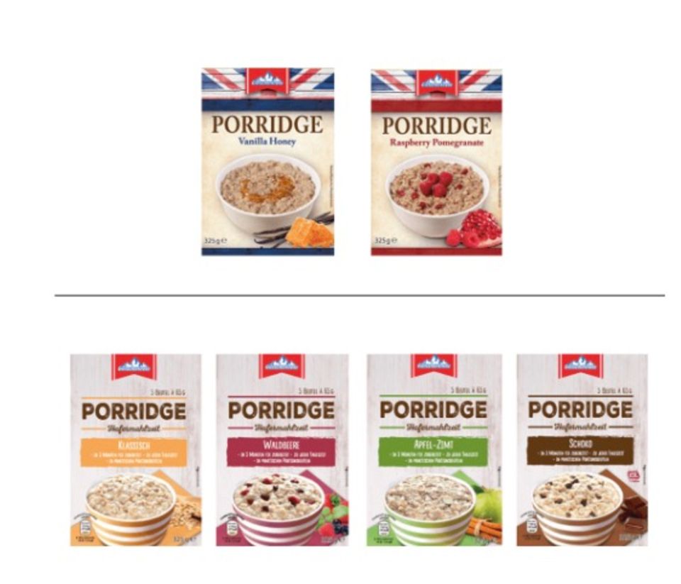 Wegen Hartplastikteilen zieht Aldi sechs Sorten des "Gletscherkrone"-Porridges aus dem Verkauf. 