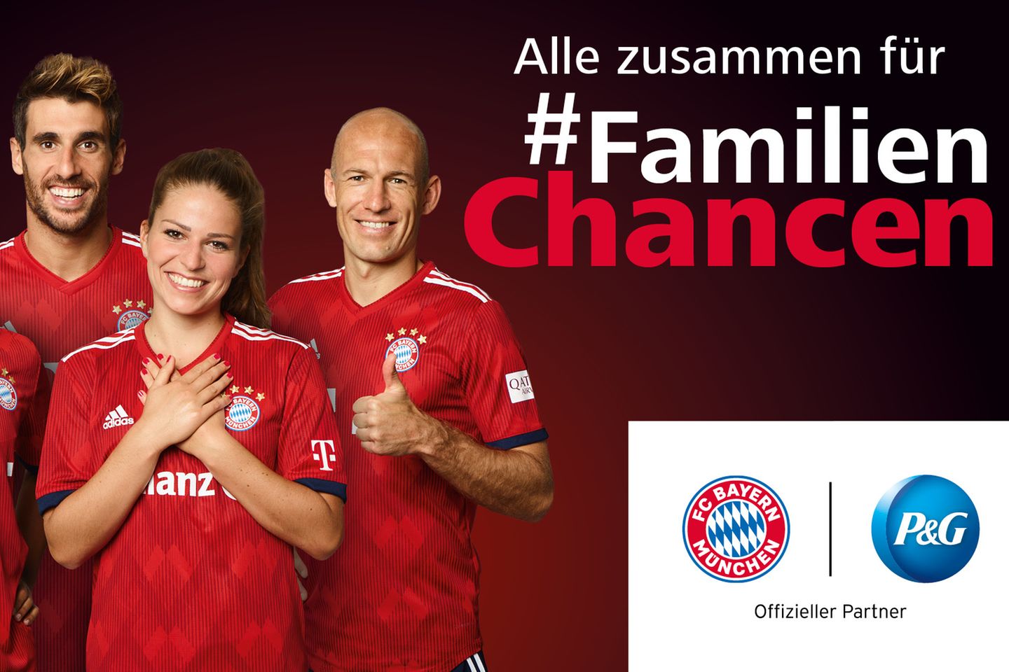 Die Aktion #FamilienChancen von P&G wird vom FC Bayern München unterstützt  