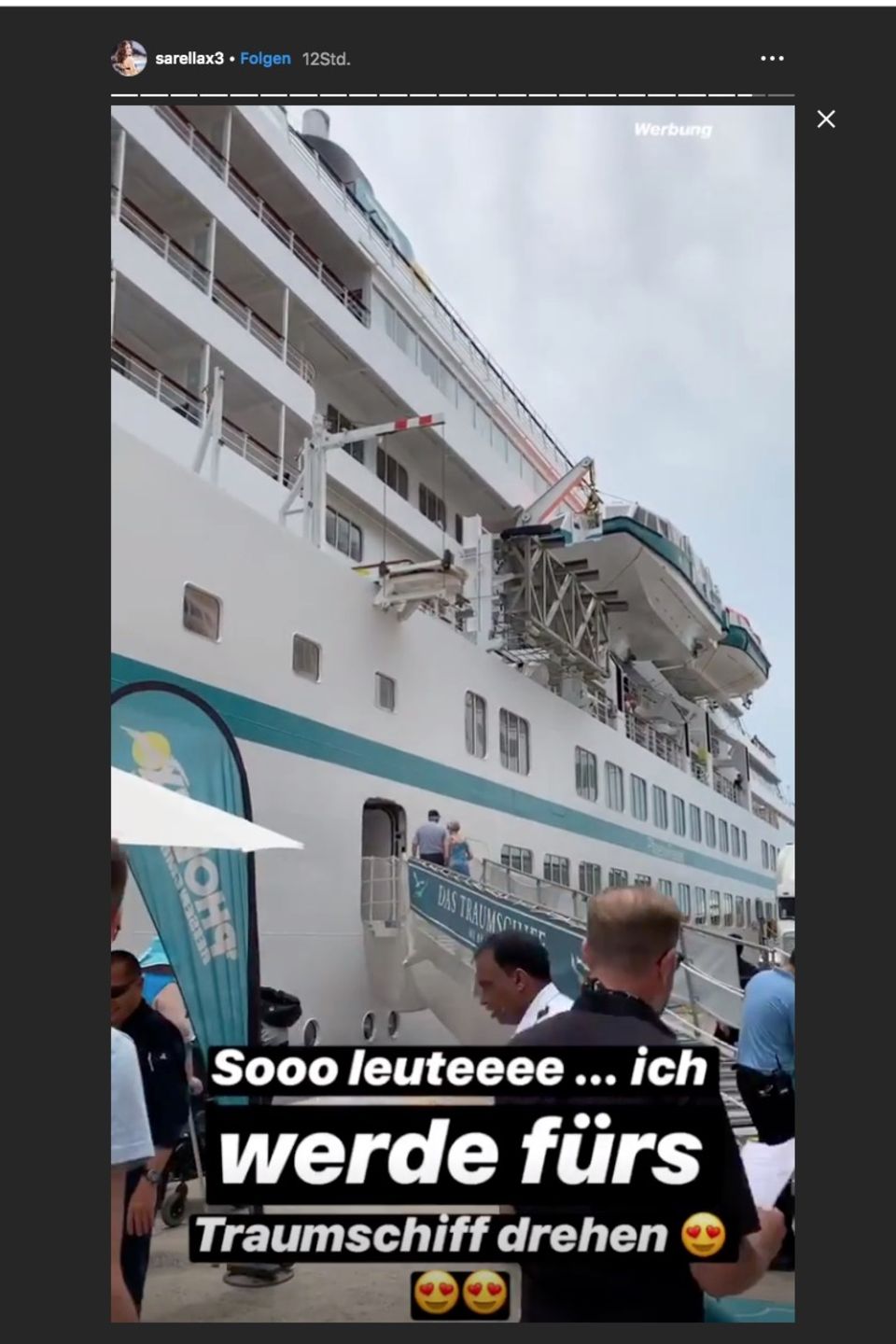 Sarah Lombardi gibt auf Instagram bekannt, dass sie für "Das Traumschiff" drehen wird. Sarah Lombardi gibt auf Instagram bekannt, dass sie für "Das Traumschiff" drehen wird.