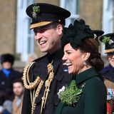 17. März 2019  Bei der Parade zum St. Patrick's Day lachen die beiden um die Wette.
