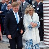 20. Mai 2019  Mit bester Laune machen sich Königin Máxima und König Willem-Alexander auf den Weg zum Wirtschaftsdinner im Kurhaus Warnemünde.