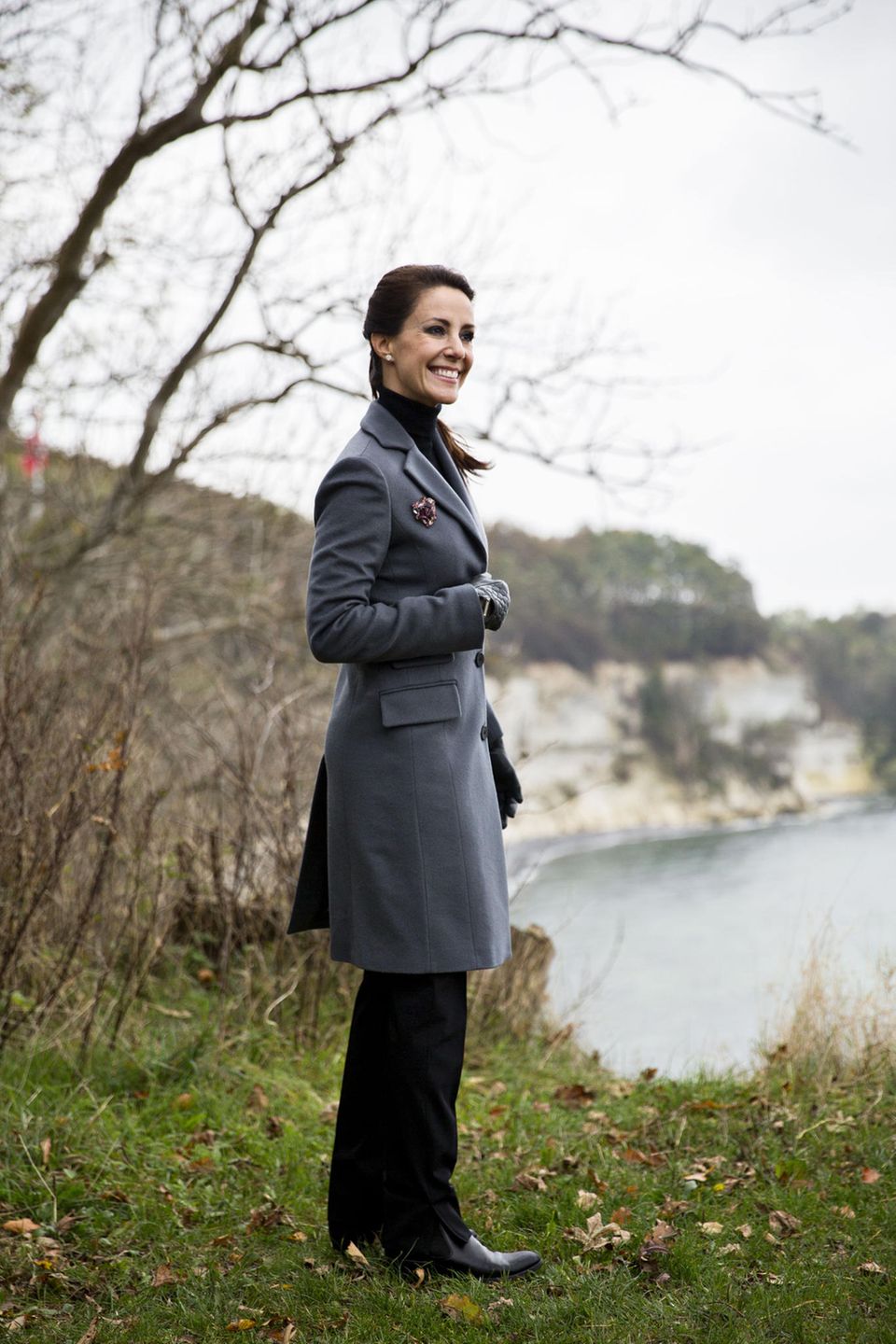 Prinzessin Marie besucht Stevns Klint. Die Steilküste im Südosten der dänischen Ostseeinsel Seeland bekommt von der Unesco im Jahr 2014 den Status eines Weltnaturerbes.