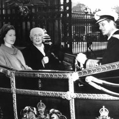 Queen Elizabeth, Theodor Heuss, Prinz Philip 