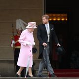 29. Mai 2019  Queen Elizabeth wird an diesem Nachmittag von ihrem Enkel, Prinz Harry, begleitet.